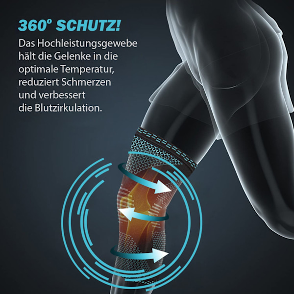 Knäskydd för löpare, patellastabilisering för knäsmärtlindring, kompressionsärm med patellagelpad, högelastiskt material för optimalt stöd