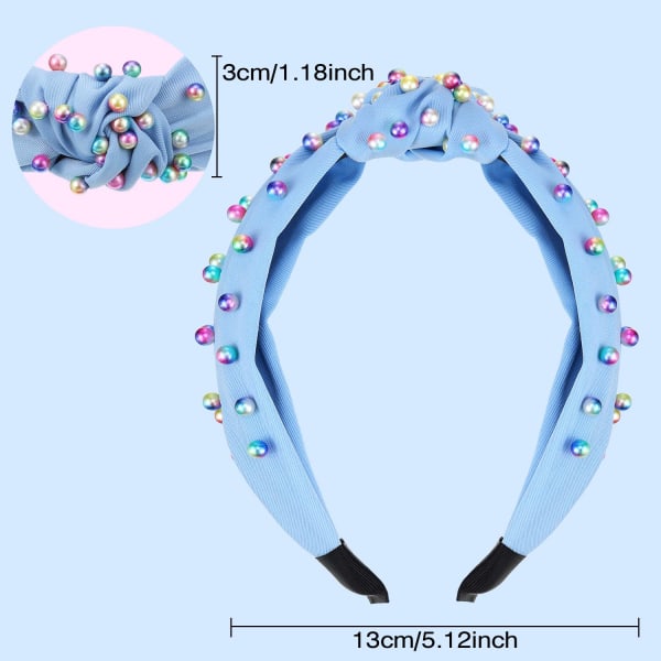2 stk. hårbånd til kvinder med perleknude
