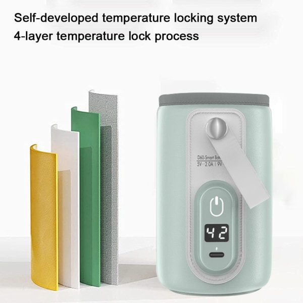 USB baby modermælksvarmer, præcisionsopvarmning, grøn