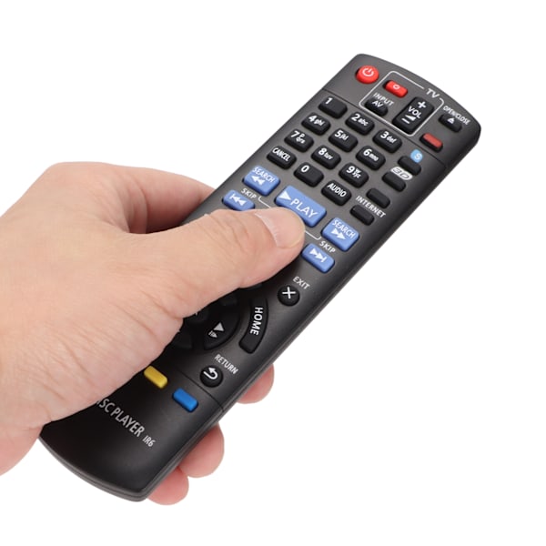 Ersättningsfjärrkontroll med infraröd teknik, högkvalitativ ABS-fjärrkontroll kompatibel med Panasonic Blu-ray Disc DVD-spelare, ingen programmering krävs för