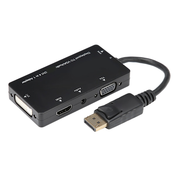 HDMI-adapter, DisplayPort till HDMI VGA DVI-omvandlare, lätt och bärbar med optimal signalöverföring