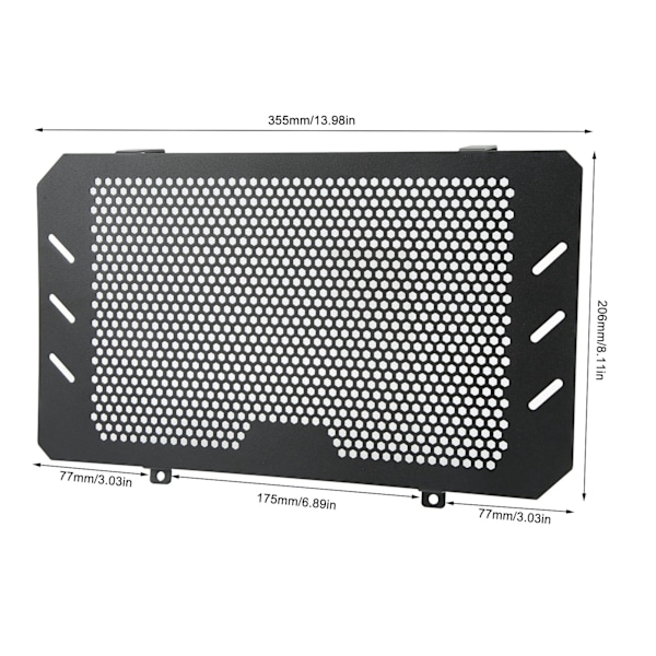 Motorcykel Kylargrill Skydd, Honeycomb Design För Förbättrat Skydd Och Estetiskt Utseende, Optimerat Luftflöde Och Maximalt Skydd