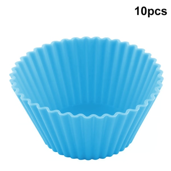 10 kpl Cupcake leivontakuppeja kakkupalloille Sininen