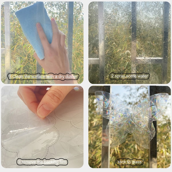 Collision Window Clings - Glass Alert Prisme Decals - Forhindre fugler
