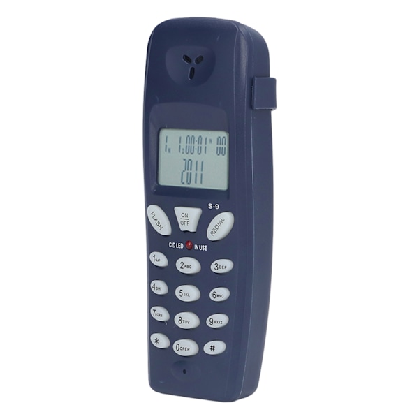 Fast telefon med sladd, FSK DTMF 16 Bit LCD-display, Elegant design, Automatisk igenkänning & Bred användning för hem och kontor