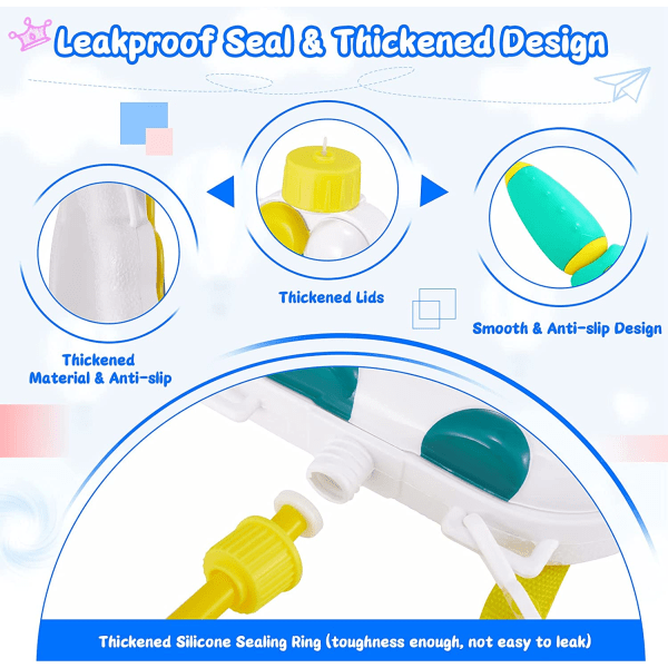 Vandpistol, Lækagesikker Fortykket Rygsæk 2000Ml Kapacitet