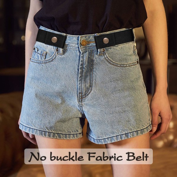 Belter for kvinner Belter herre Elastisk belte uten spenne Usynlig fri stretch Usynlige elastiske midjebelter Belte for kvinner menn Jeans Bukser Kjole