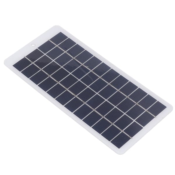 Solcellepanellader for utendørsbelysning, høyeffektivt polysilisium solcellepanel med høy lystransmisjon, 5W 12V bærbar solcelle
