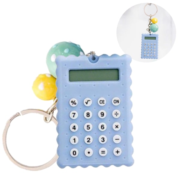 Mini Portable Cute Cookies Style Key Chain Calculator