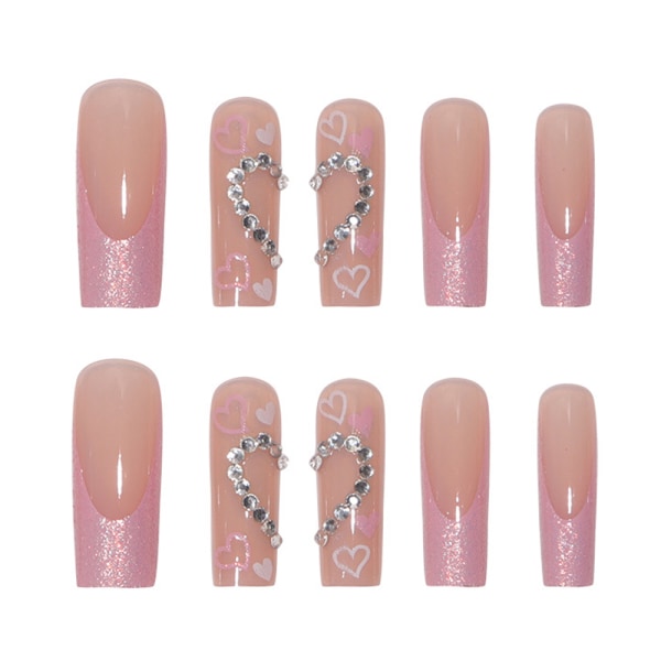 Professionell Nail Art Kit - Lång vattenrörsspik med gelélim