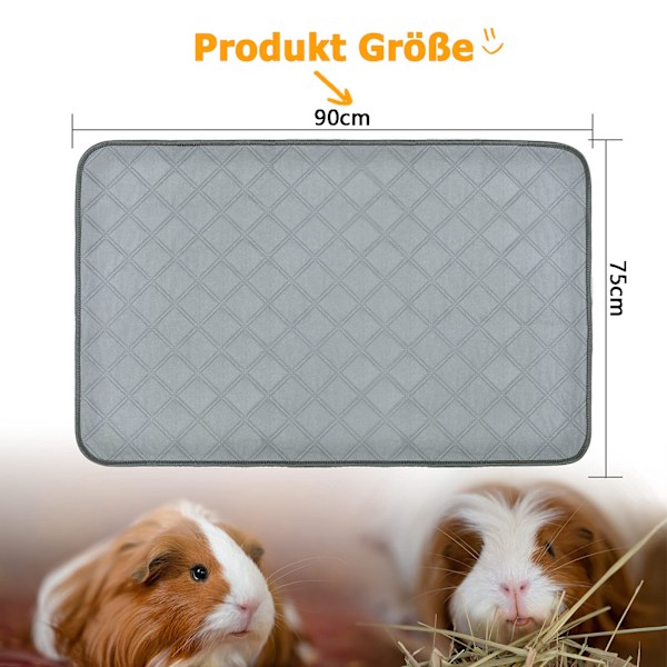 Whiskers Delight Marsvinssängkläder, Fleece Burmatta för Smådjursburar, Snabbtorkande Halkfri Matta (2-pack)