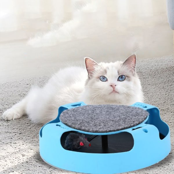 Interaktivt Roligt Pusselleksak, Snurrande Mus Som Lindrar Uttråkning Och Ångest, Batterifri Klösbräda Med Halkskydd, Interaktiv Katt