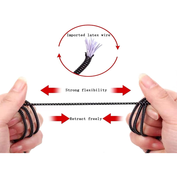 Elastiske snørebånd uden bindebånd (hver/48 tommer, 1 par) stræk