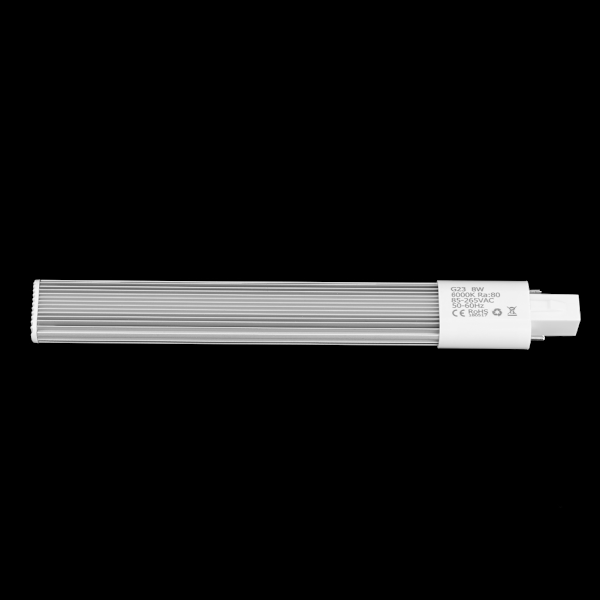 8W 2-stifts LED kompaktlampa energisparande belysning rörlampa 85-265V AC (Varmvit GX23)