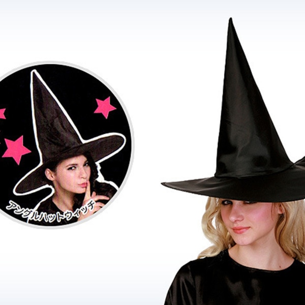 8-paks Halloween-kostyme heksehatt Cap heksetilbehør
