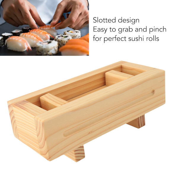 Sushi Pressform Trä Rektangulär Risrulle Form Sushi Tillverkningsverktyg för Hem Kök Restaurang
