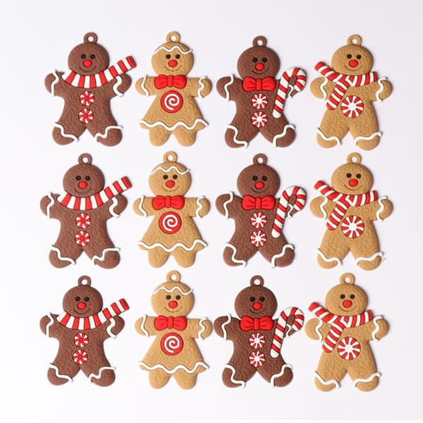 12 Stykker Pepperkake Juletrepynt Pepperkakehus