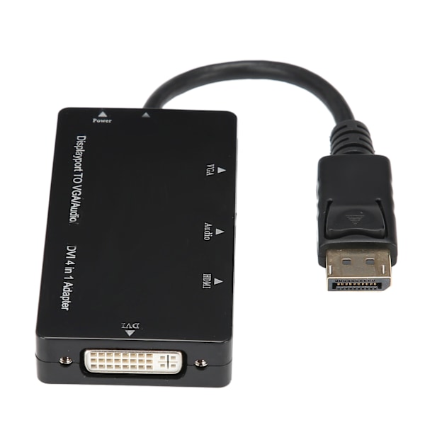 HDMI-adapter, DisplayPort till HDMI VGA DVI-omvandlare, lätt och bärbar med optimal signalöverföring