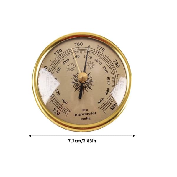 Barometer för hemmabruk, urtavla barometer med temperatur, luftfuktighet och barometrisk tryckmätning, multifunktionell integration inomhusväder