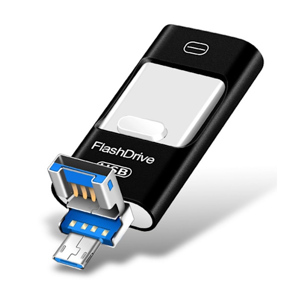 One-Click Backup Flash Drive, Universell Kompatibilitet 128GB Höghastighetsöverföringsenhet för iOS, Android, PC, Utrustad med AI-teknik,
