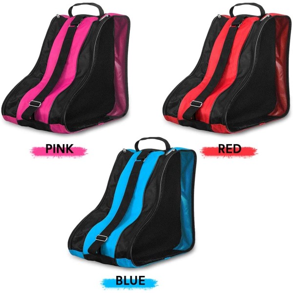 3-lags åndbar skøjte-bæretaske til børn, pink