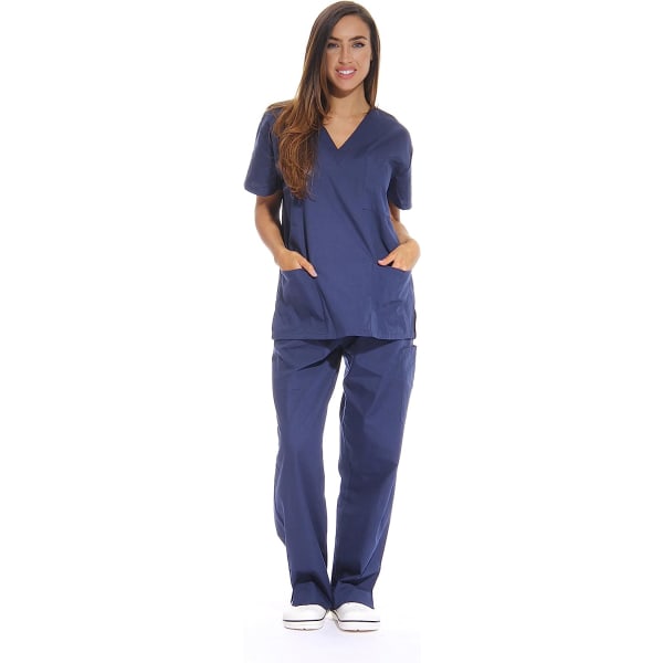 Scrub medisinsk dress for kvinner (V slipsoverall)