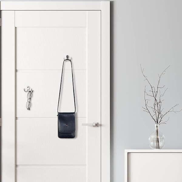 Lättinstallerade Dubbla Väggkrokar, Utrymmesbesparande Högkapacitets Klädkrokar för Mångsidig Användning, Stilren Modern Design Kraftig Rostbeständig