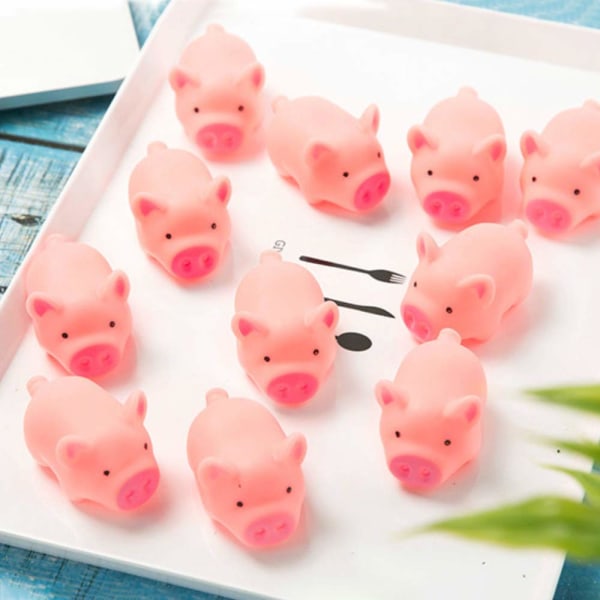 Miniature grisefigurer 20 Stk, Sødt Pink Piggy Legetøj