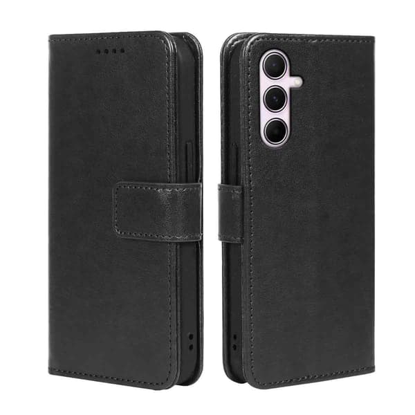 Samsung Galaxy A12 - Wallet Case - Vælg farve! Sort