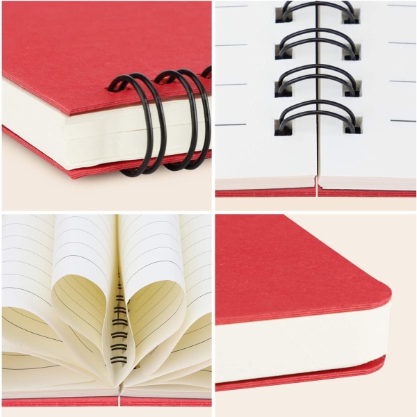 Studenter Ruled Spiral Notebook, A5 1pack-Rød Cover