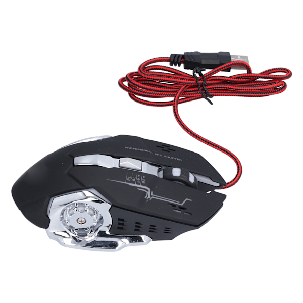 Precision Gaming Companion, Justerbar DPI Professionell Optisk Sensor Mus, Ergonomisk Design med Programmerbara Knappar och Hög Precision