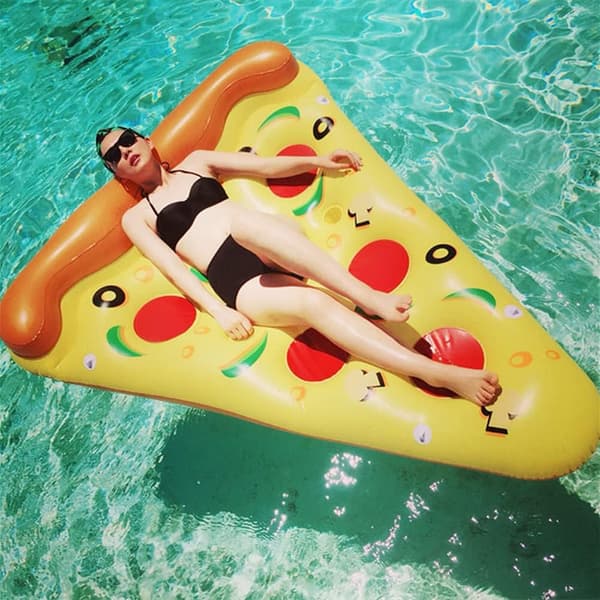 TEARS Jätte Uppblåsbar Pool Float (F-Pizza)