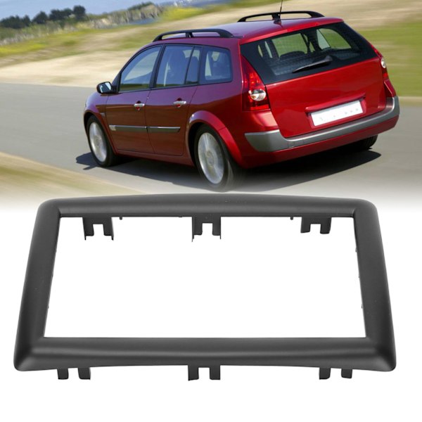 Bilstereo Radio Fascia 2DIN ABS Stilig GPS Navigasjon Rammeutskifting for Megane 2 II 2003‑2009