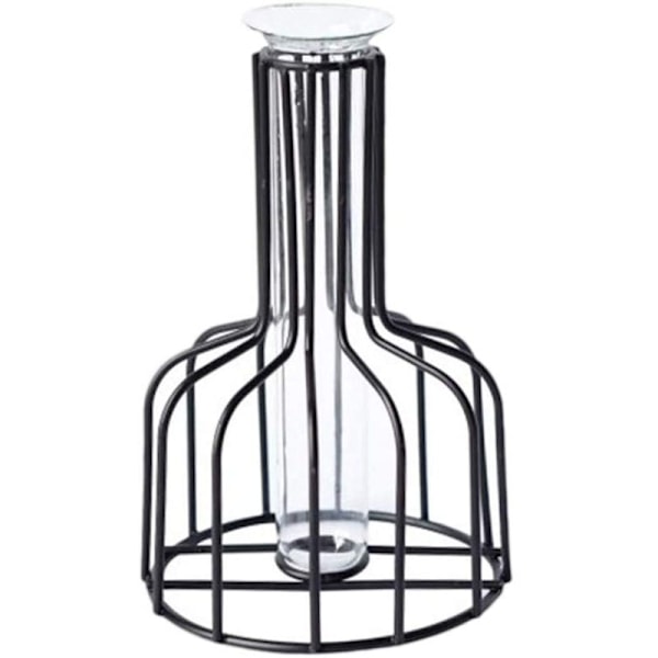 Kontors- och heminredning, Högkvalitativa material Klara blomvaser i glas, Modern geometrisk hydroponisk växtbehållare för minimalistisk design