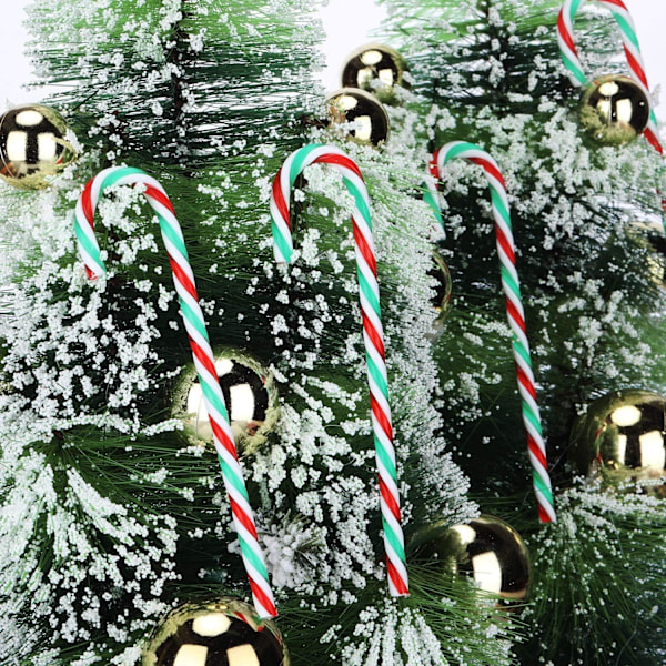 Julgransdekoration i plast med tvinnad design, återanvändbart lättviktsmaterial lämpligt för pyssel, stark festlig touch för olika juldekorationer