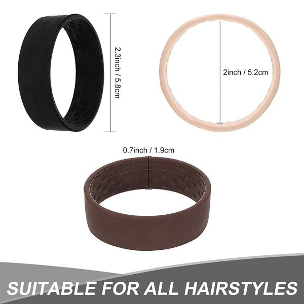 4 förpackningar med silikonvikbara hårband, hårtillbehör