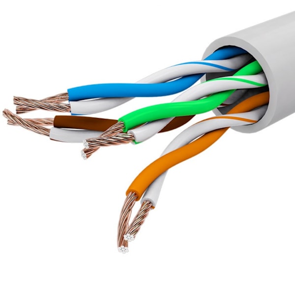 2m netværkskabel, meget fleksibelt patchkabel med vippeskralde,