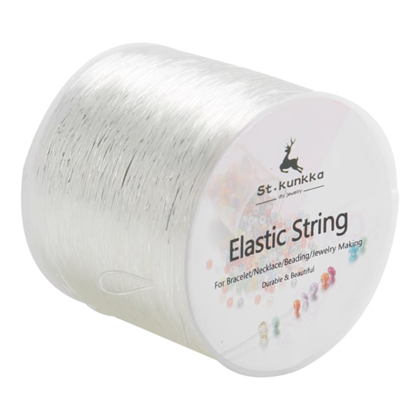Elastisk tråd för smyckestillverkning, högkvalitativt elastiskt material lämpligt för flera lager, bred användning inom hantverk, lätt att knyta, hållbar och