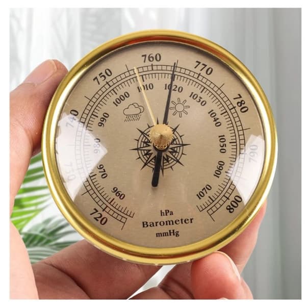 Barometer för hemmabruk, urtavla barometer med temperatur, luftfuktighet och barometrisk tryckmätning, multifunktionell integration inomhusväder
