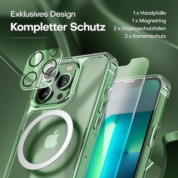 5-in-1 iPhone 13 Pro Max Hülle ja Schutzfolie
