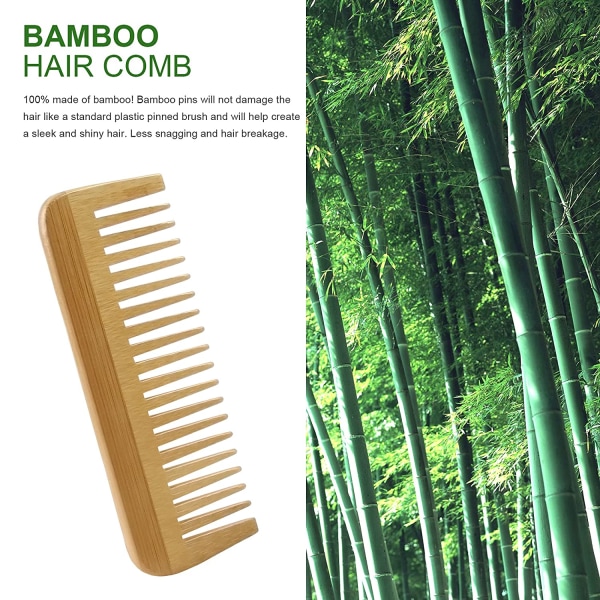 Bambus bred tannkam som løsner antistatisk børste