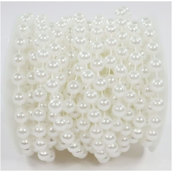 Perlesnor Dekorasjon, 25M 6mm Perle Bånd Halskjede