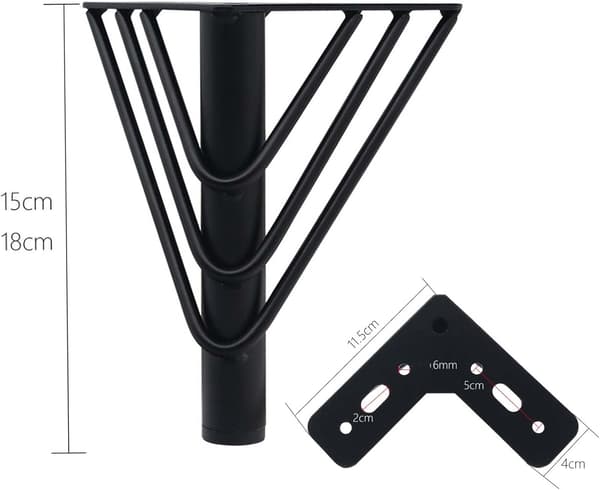 4 sorte metalmøbelben, moderne, smarte, elegante udskiftningssofaer