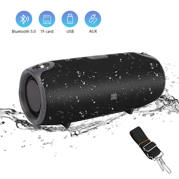 Outdoor Companion Bluetooth-högtalare, Högt stereoljud & Kraftfull bas, IPX7 Vattentät Bärbar Trådlös Högtalare för Utomhusträning, Resor &