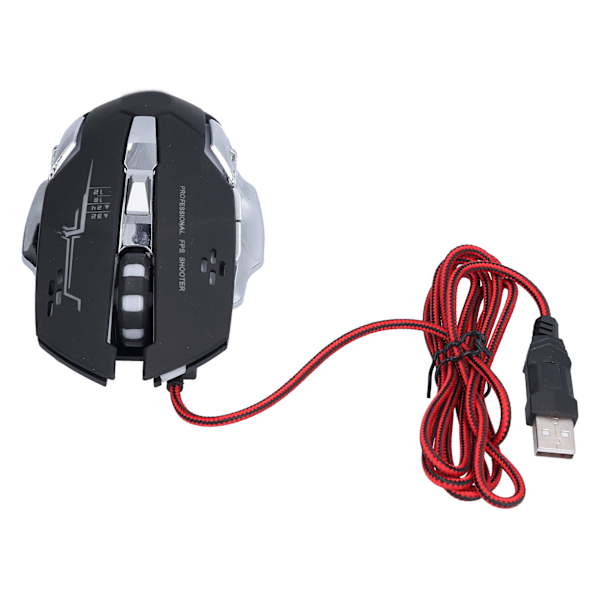 Precision Gaming Companion, Justerbar DPI Professionell Optisk Sensor Mus, Ergonomisk Design med Programmerbara Knappar och Hög Precision