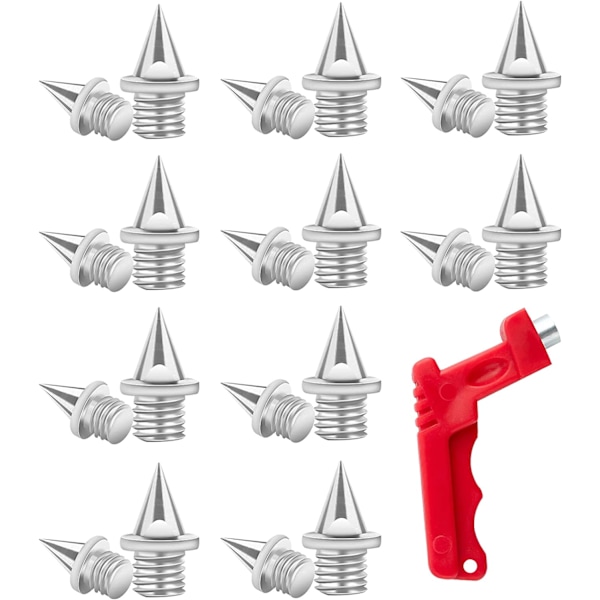 100 st spikespikar för spikskor, silver
