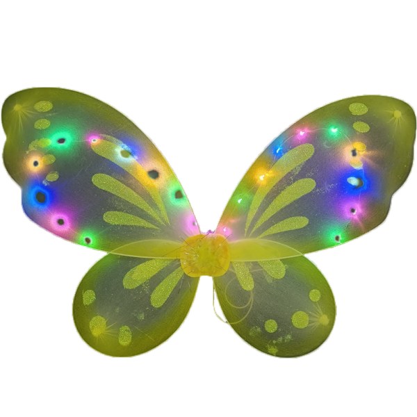 Led blinkende englevinger - lys sommerfuglevinger til fester