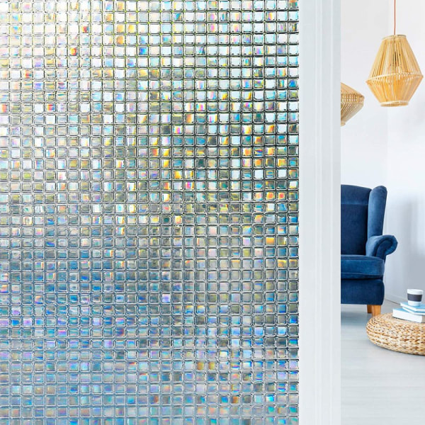 Stained Glass Privacy Window Film, Mosaic Pattern Static