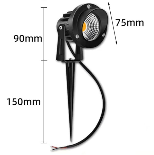 Ulkokäyttöön tarkoitettu LED-kohdevalaisin 7W 220V COB-siru, upotettu LED-puutarhakohdevalaisin