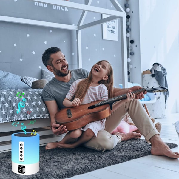 Cool Väckarklocka Bluetooth-högtalare, Vit Brus-maskin Funktion För Bebis Eller Vuxna, Erbjuder Utsökt Lyssning Upplevelse Och Sömn Atmosfär,